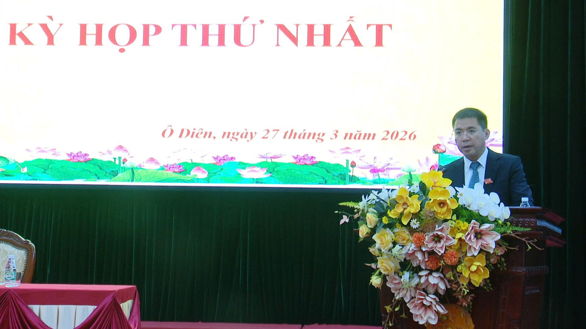 Kỳ họp thứ nhất Hội đồng nhân dân xã Ô Diên, nhiệm kỳ 2026 – 2031 thành công tốt đẹp- Ảnh 2.