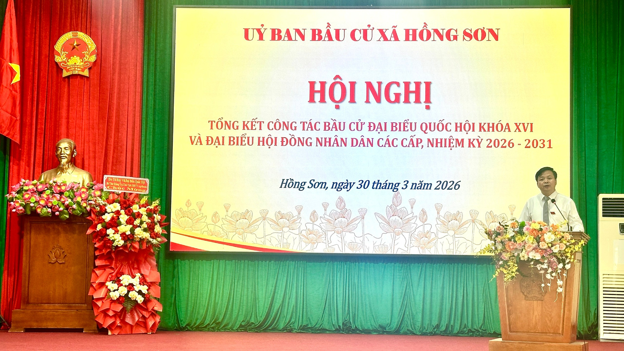 Xã Hồng Sơn tổng kết công tác bầu cử đại biểu Quốc hội khóa XVI và đại biểu Hội đồng nhân dân các cấp nhiệm kỳ 2026-2031.- Ảnh 2.