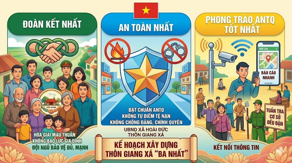 Thôn Giang Xá (Hoài Đức): Xây dựng mô hình “Ba nhất” về an ninh trật tự- Ảnh 1.