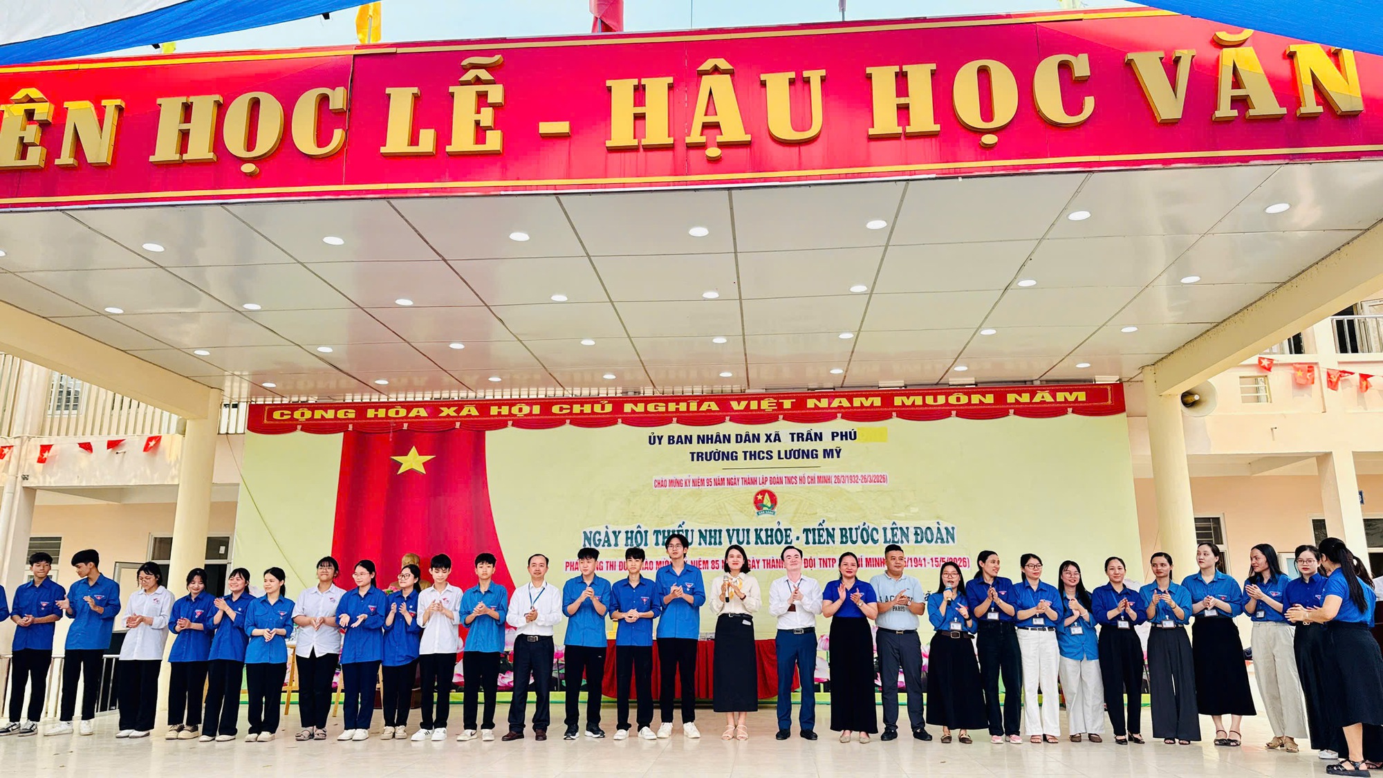 TRƯỜNG THCS LƯƠNG MỸ, XÃ TRẦN PHÚ TỔ CHỨC NGÀY HỘI “THIẾU NHI VUI KHỎE – TIẾN BƯỚC LÊN ĐOÀN”- Ảnh 1.