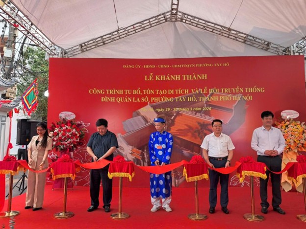 Phường Tây Hồ: Lễ khánh thành công trình tu bổ, tôn tạo di tích Đình Quán La Sở- Ảnh 4.