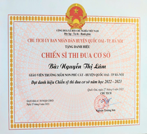 Cô giáo Nguyễn Thị Lâm giáo viên trường Mầm non Phú Cát tấm gương sáng trong phong trào thi đua và đầy nghị lực- Ảnh 19.