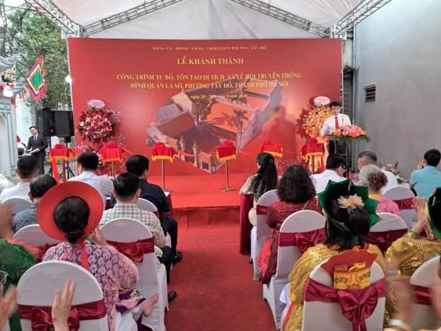 Phường Tây Hồ: Lễ khánh thành công trình tu bổ, tôn tạo di tích Đình Quán La Sở- Ảnh 2.