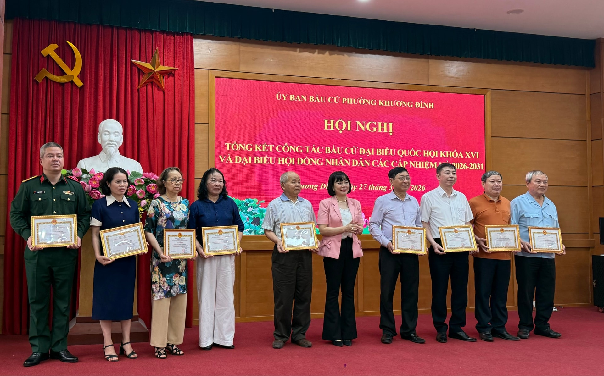 Phường Khương Đình tổng kết công tác bầu cử đại biểu Quốc hội, HĐND các cấp- Ảnh 3.