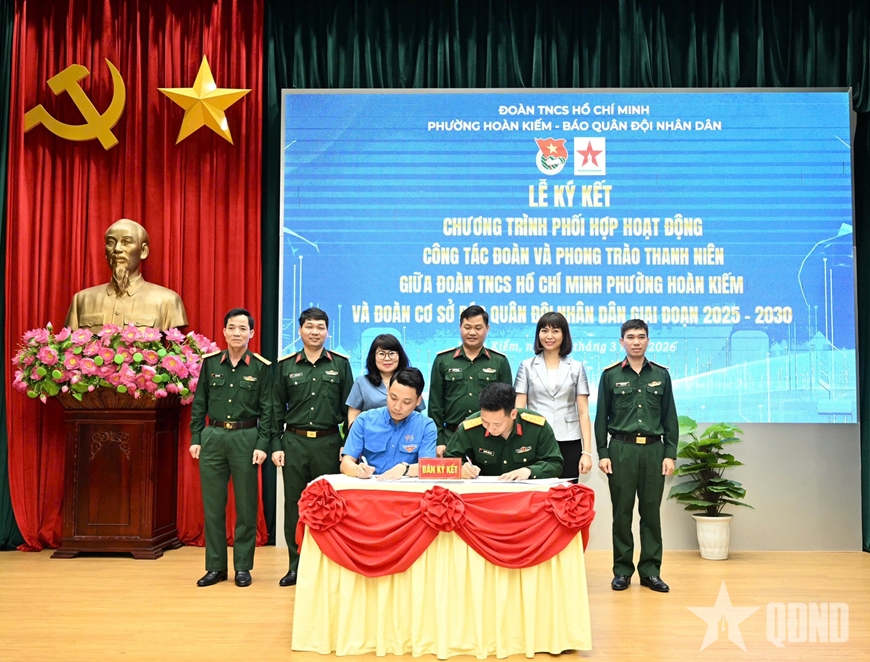 Đoàn cơ sở Báo Quân đội nhân dân tổ chức kết nghĩa với Đoàn phường Hoàn Kiếm- Ảnh 2.