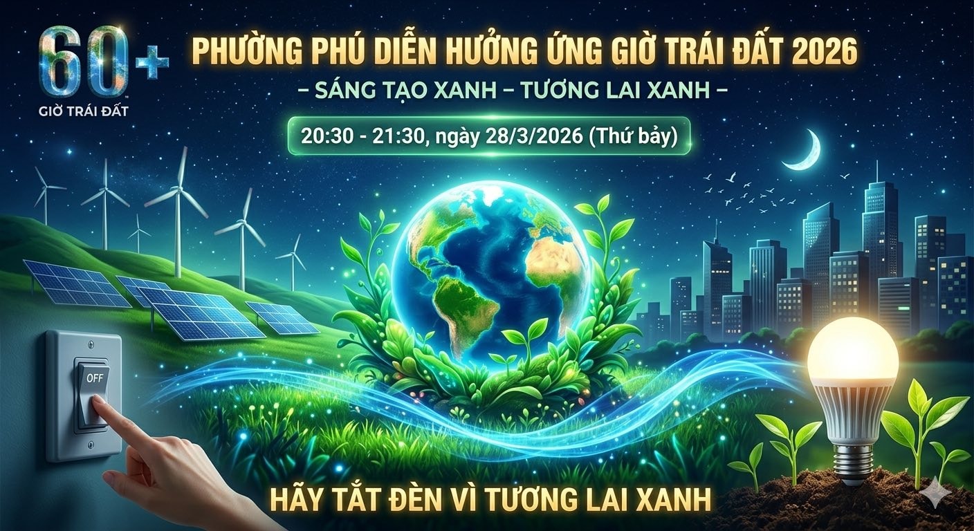 Phường Phú Diễn chung tay hưởng ứng giờ trái đất- Ảnh 1.