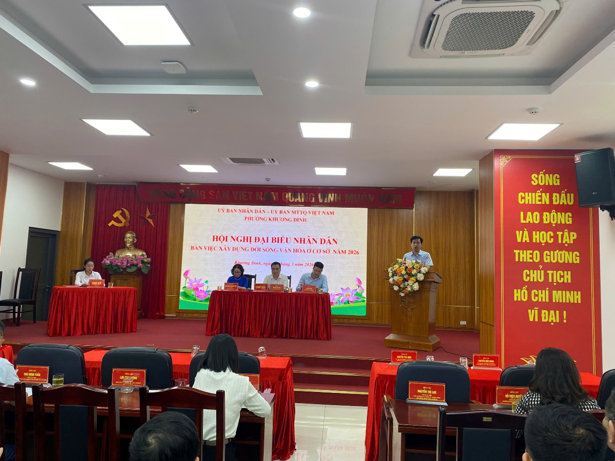 Hội nghị đại biểu nhân dân bàn việc xây dựng đời sống văn hóa ở cơ sở năm 2026 tại phường Khương Đình- Ảnh 4.