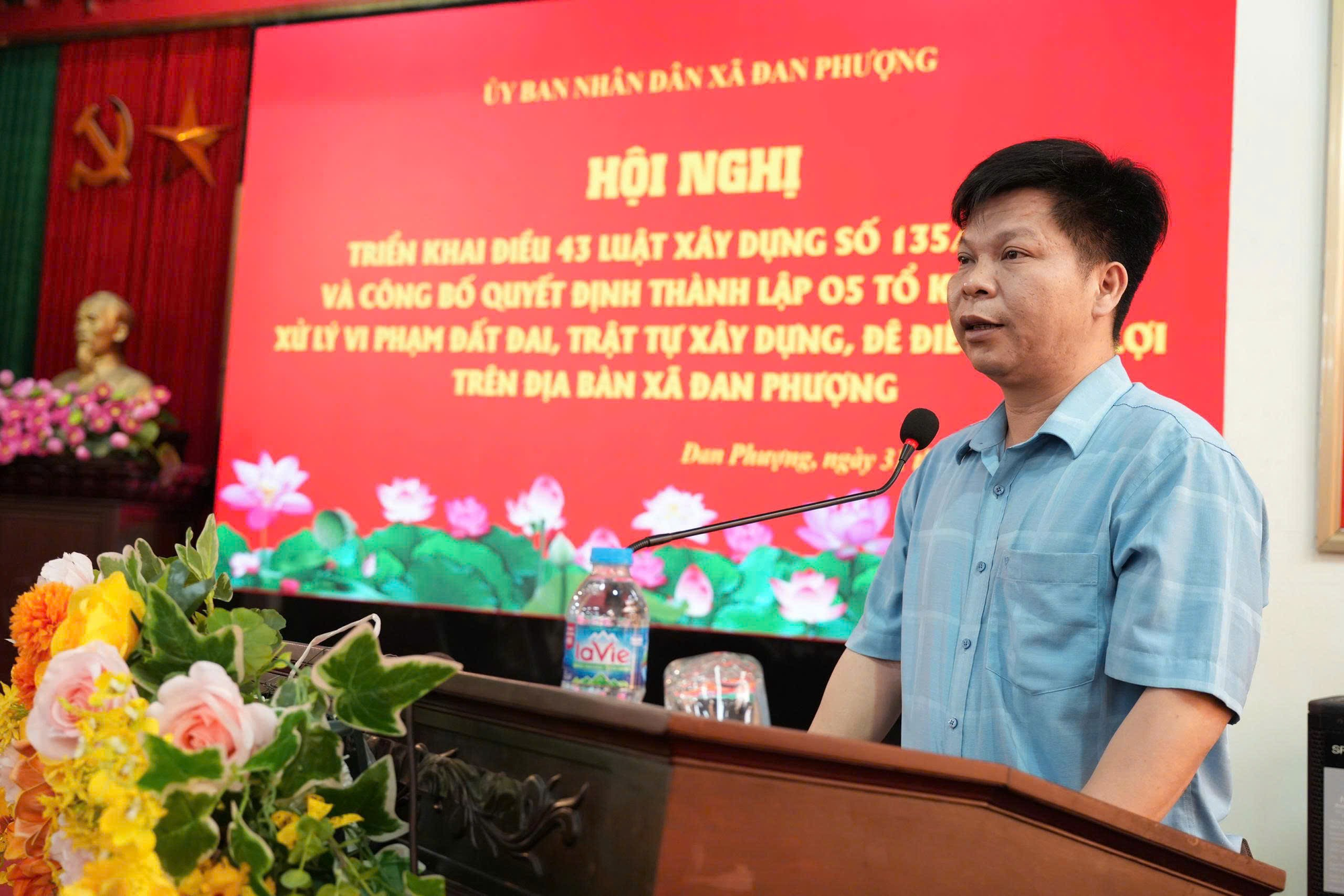 Xã Đan Phượng thành lập 5 tổ kiểm tra, xử lý vi phạm đất đai, trật tự xây dựng, đê điều, thủy lợi.- Ảnh 2.