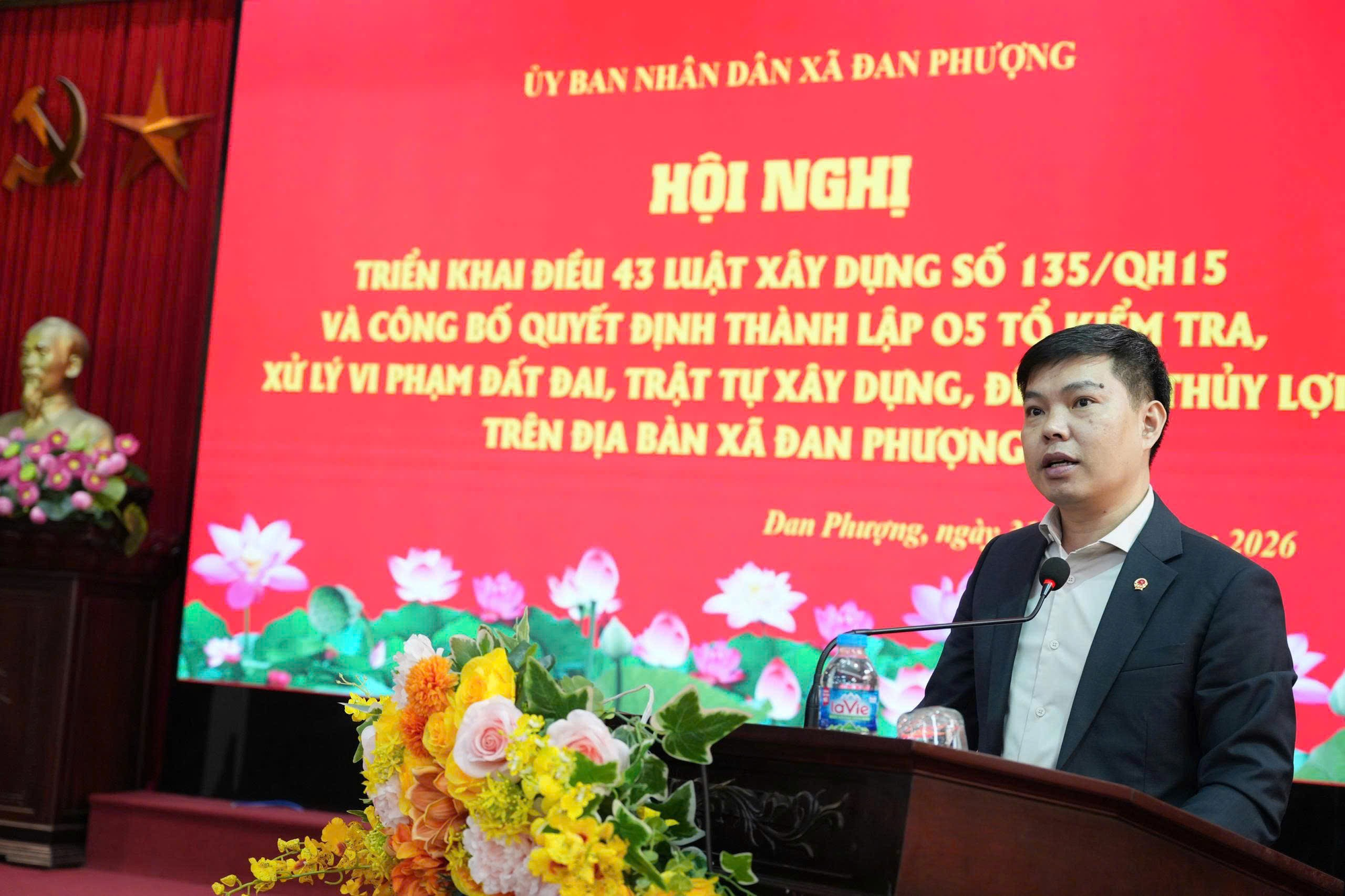 Xã Đan Phượng thành lập 5 tổ kiểm tra, xử lý vi phạm đất đai, trật tự xây dựng, đê điều, thủy lợi.- Ảnh 3.
