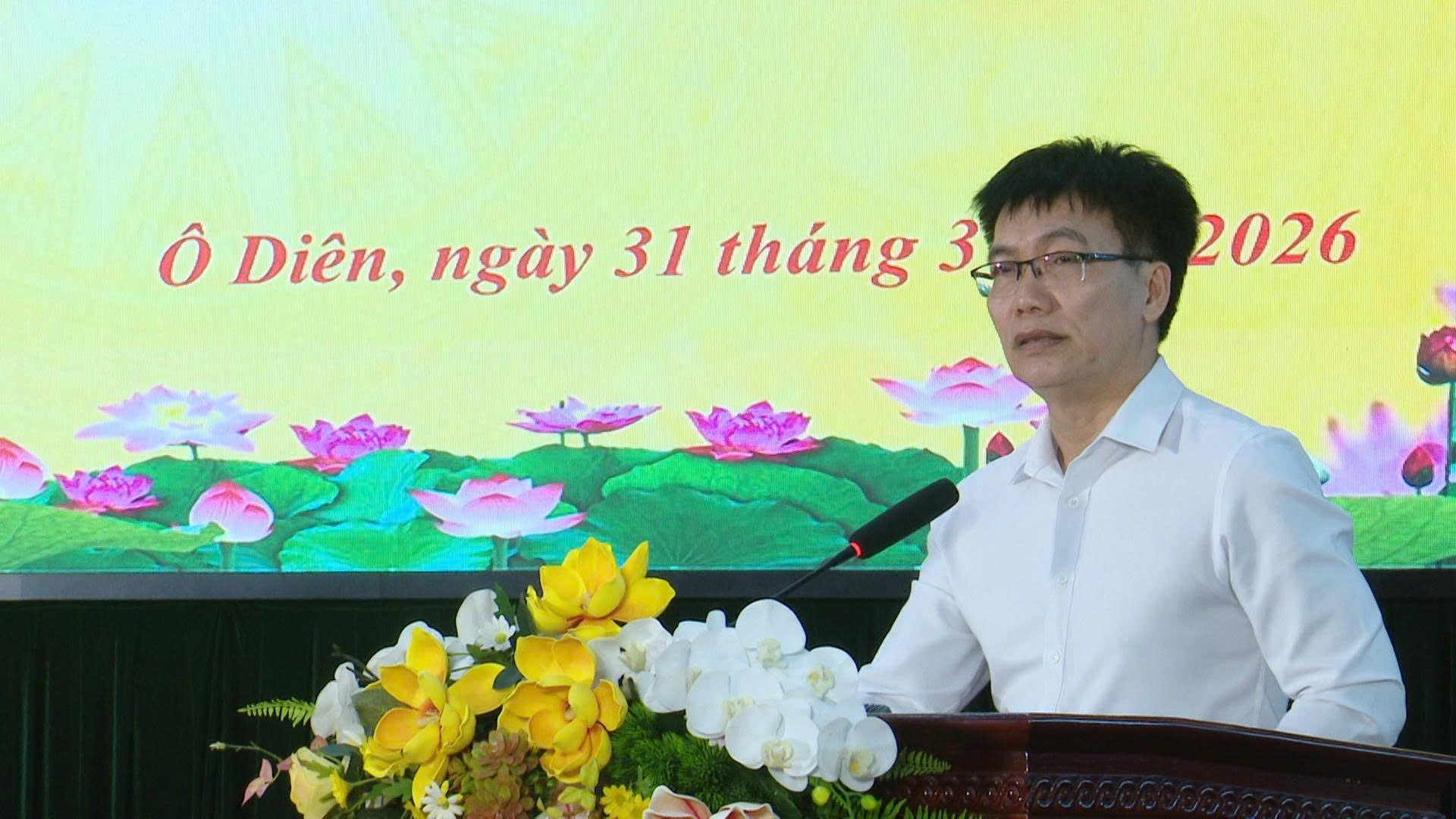 Hội nghị đại biểu Nhân dân bàn việc xây dựng đời sống văn hóa ở cơ sở và phát động phong trào thi đua “Sáng - xanh - sạch - đẹp” trên địa bàn xã Ô Diên năm 2026.- Ảnh 4.