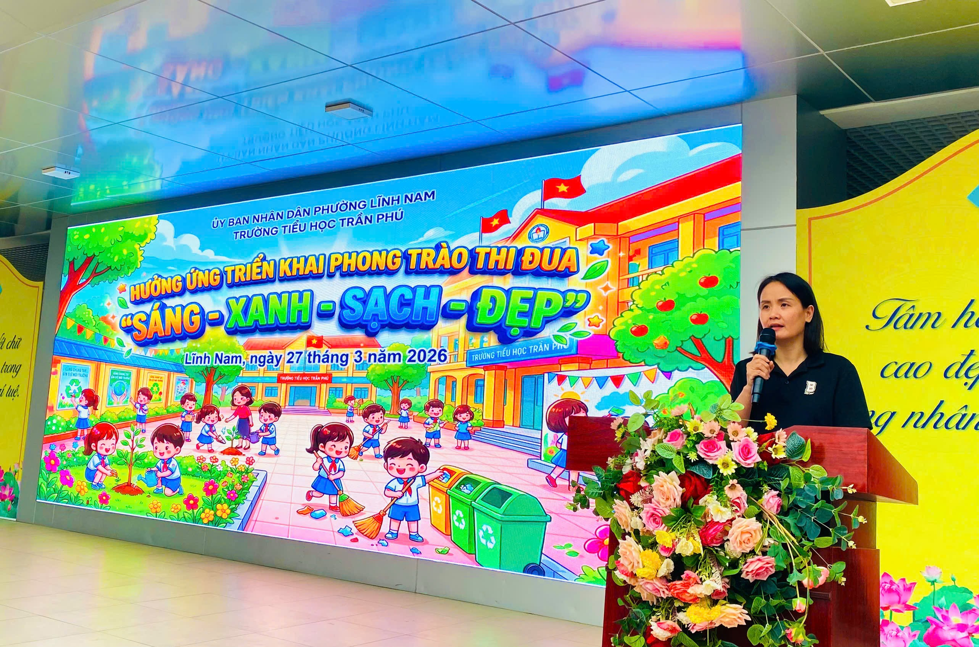 TRƯỜNG TIỂU HỌC TRẦN PHÚ TỔ CHỨC LỄ PHÁT ĐỘNG, HƯỞNG ỨNG PHONG TRÀO THI ĐUA “SÁNG – XANH – SẠCH – ĐẸP” NĂM 2026- Ảnh 2.
