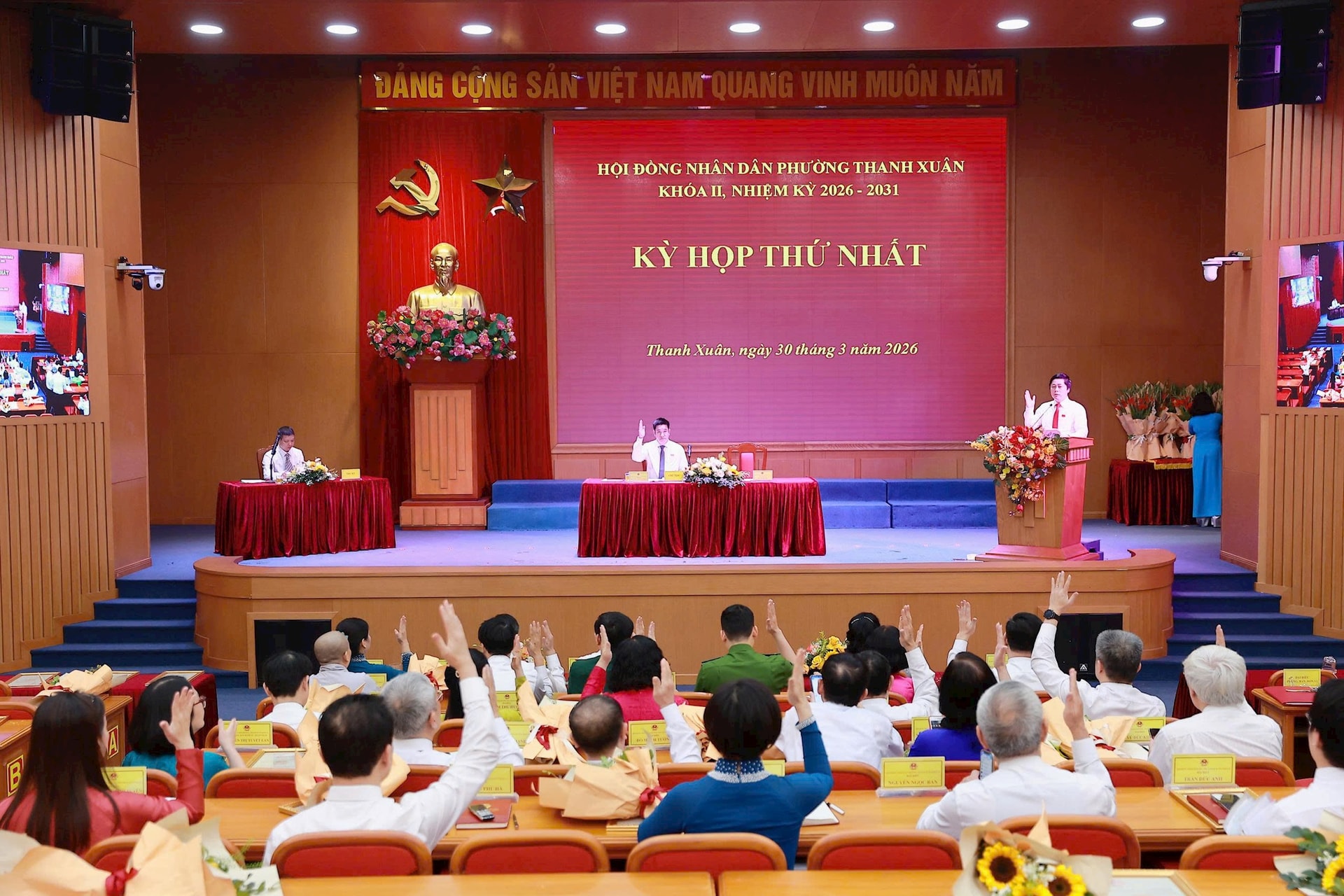 Đồng chí Nguyễn Huy Cường tái đắc cử Chủ tịch HĐND phường Thanh Xuân- Ảnh 2.