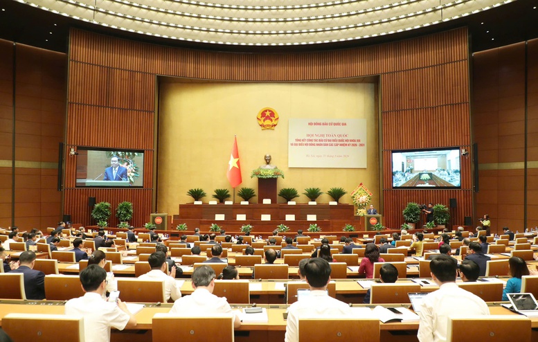 Hội đồng Bầu cử Quốc gia tổ chức Hội nghị toàn quốc tổng kết công tác bầu cử đại biểu Quốc hội khóa XVI và đại biểu Hội đồng nhân dân các cấp nhiệm kỳ 2026-2031 - Ảnh 3.