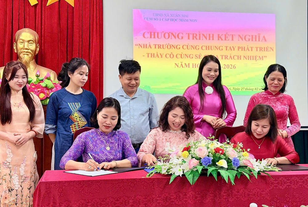 Bậc học Mầm non xã Xuân Mai chương trình: “Nhà trường chung tay phát triển, thầy cô chia sẻ trách nhiệm”- Ảnh 2.