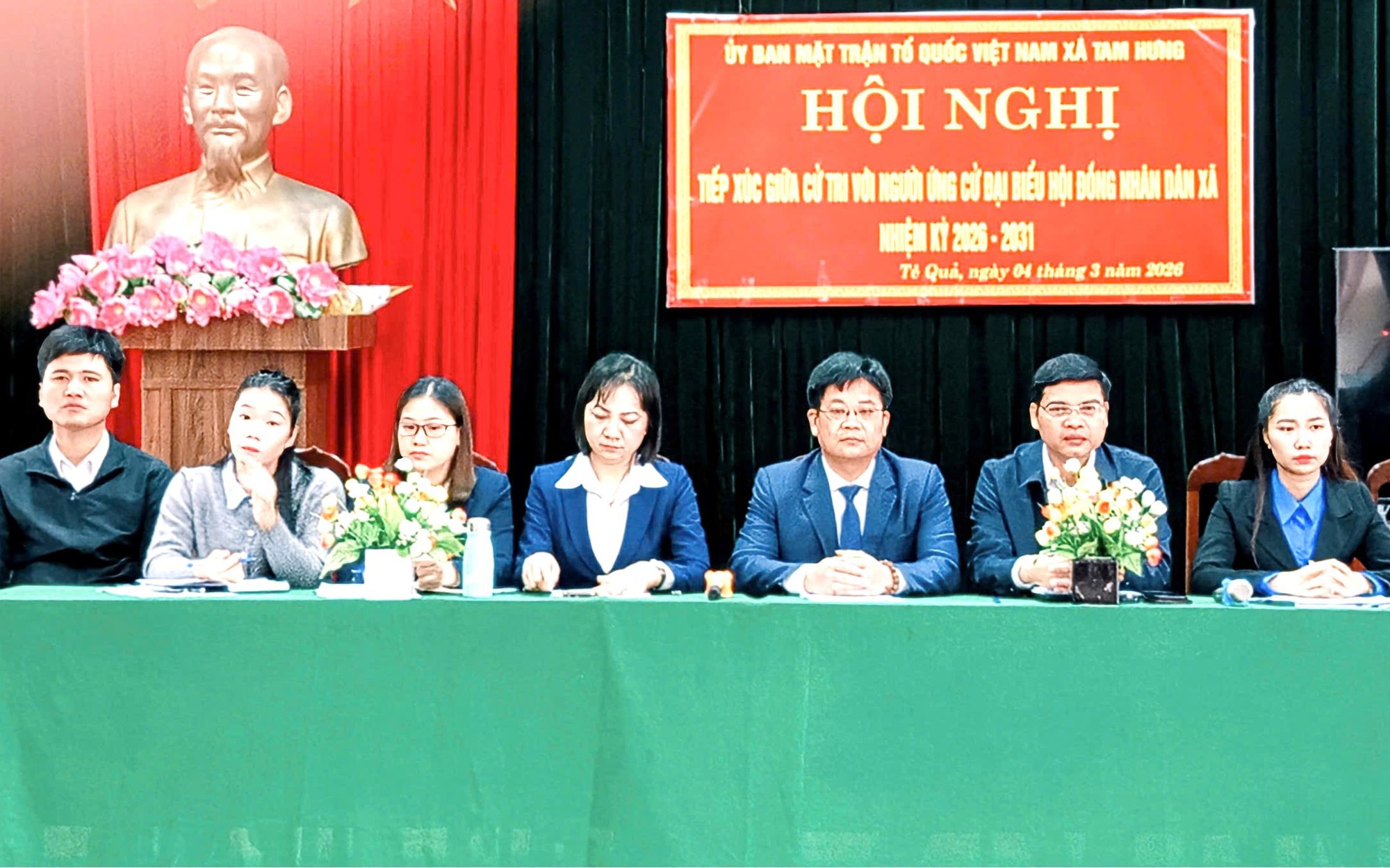 Hội nghị tiếp xúc cử tri với những người ứng cử đại biểu HĐND xã Tam Hưng nhiệm kỳ 2026 – 2031 (Đơn vị Bầu cử số 1)