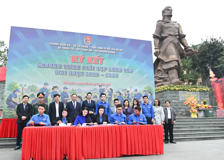 Tuổi trẻ phường Đống Đa (Hà Nội) hồ hởi ra quân Tháng Thanh niên- Ảnh 4.