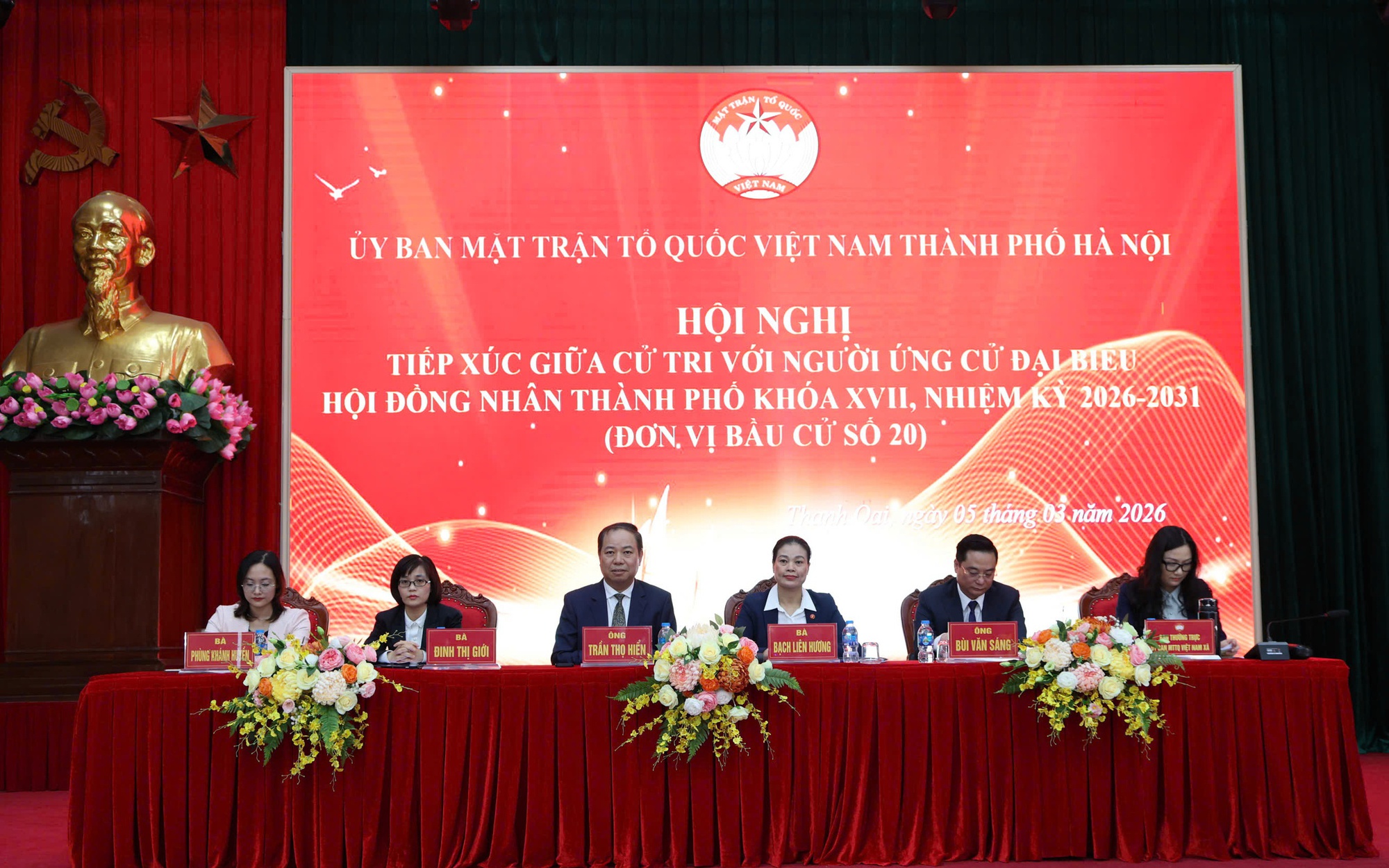 Các ứng cử viên đại biểu HĐND thành phố Hà Nội - đơn vị bầu cử số 20 vận động bầu cử