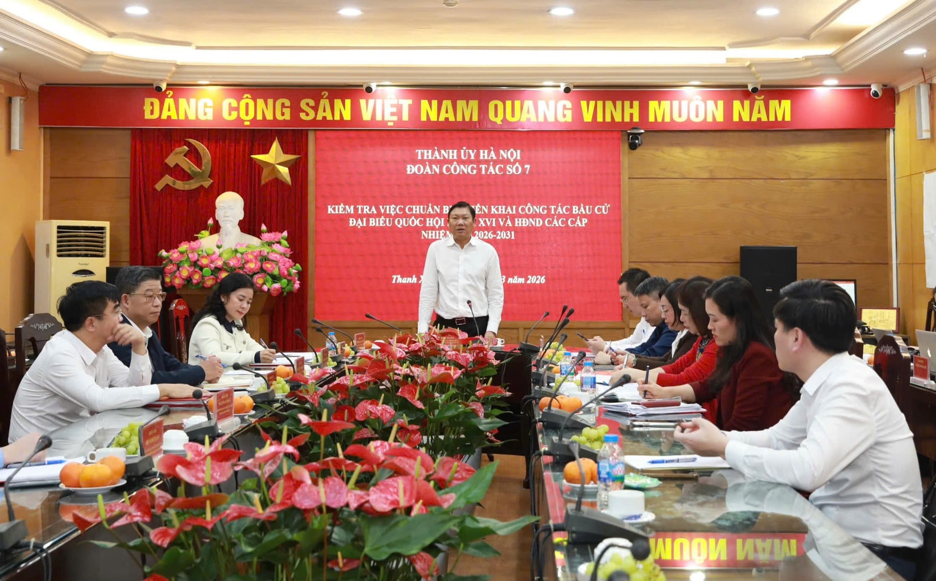 Chủ nhiệm Ủy ban Kiểm tra Thành ủy Đỗ Anh Tuấn: Tăng cường tuyên truyền, để bầu cử là ngày hội của toàn dân- Ảnh 1.