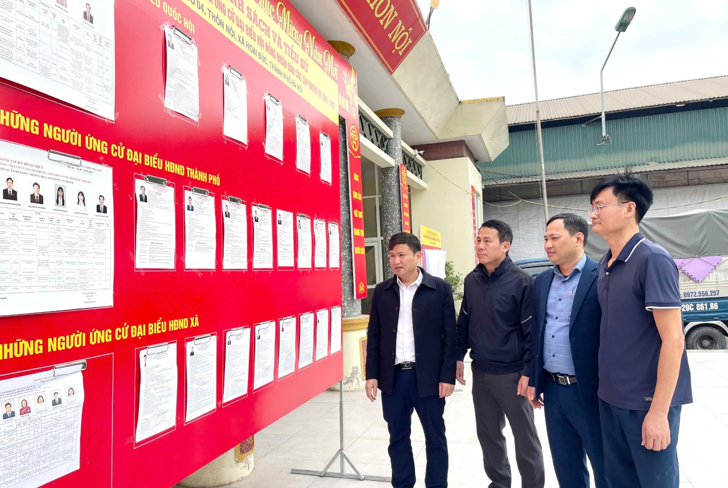 Đồng chí Kiều Duy Tập - UV BTV, Chủ nhiệm Ủy Ban kiểm tra Đảng ủy xã kiểm tra, giám sát công tác bầu cử- Ảnh 1.