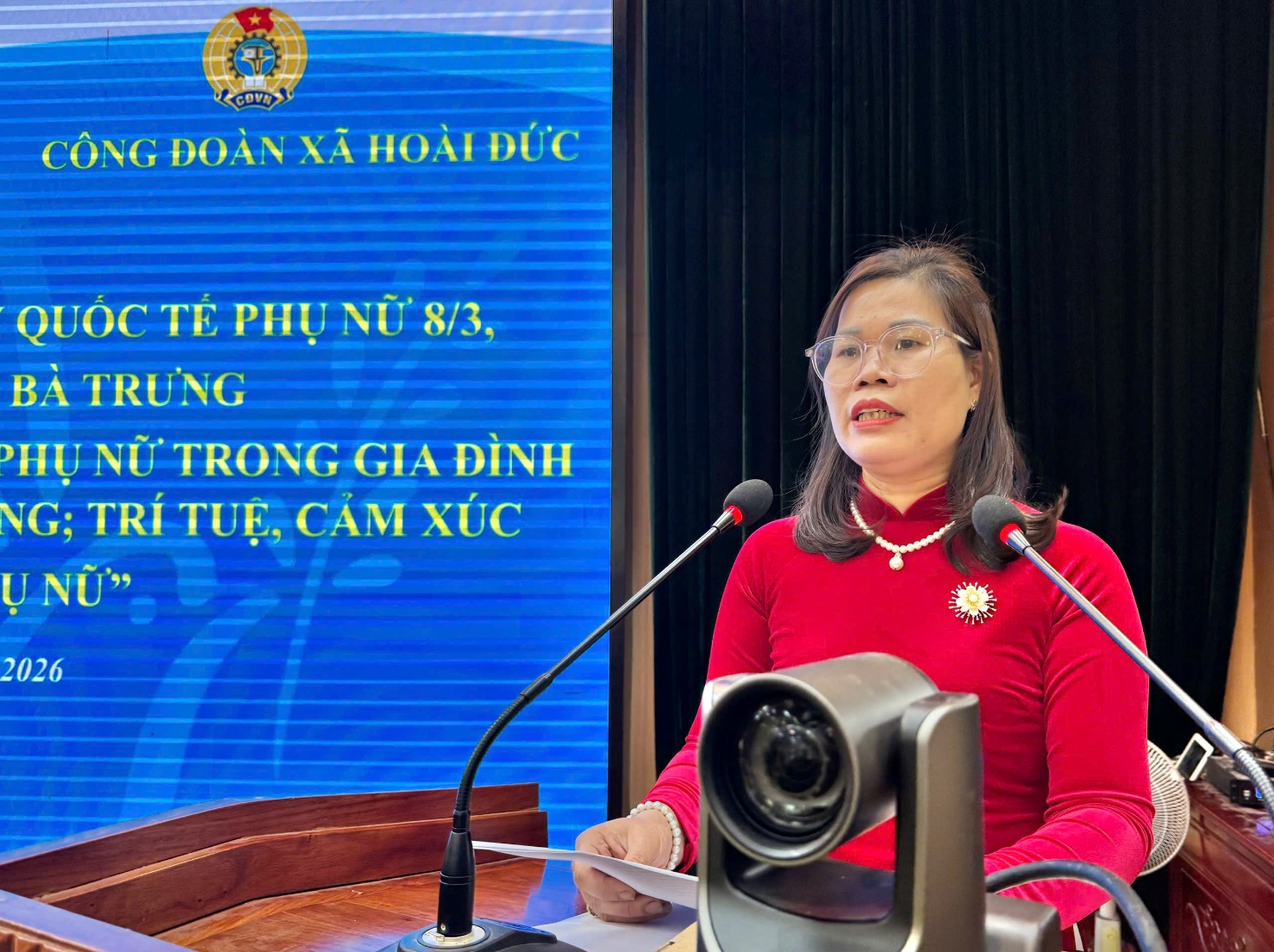 Hội LHPN - Công đoàn xã Hoài Đức tổ chức chương trình kỷ niệm 116 năm ngày Quốc tế phụ nữ 8/3, 1986 năm khởi nghĩa Hai Bà Trưng, chào mừng bầu cử đại biểu Quốc hội và đại biểu HĐND các cấp nhiệm kỳ 2026 – 2031.- Ảnh 5.