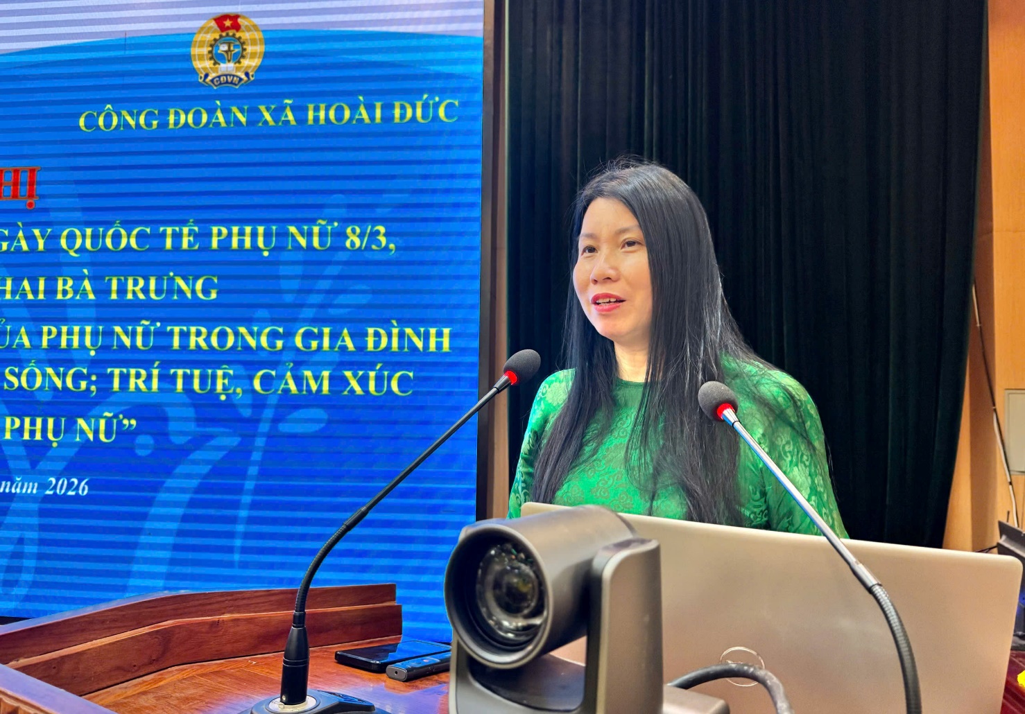 Hội LHPN - Công đoàn xã Hoài Đức tổ chức chương trình kỷ niệm 116 năm ngày Quốc tế phụ nữ 8/3, 1986 năm khởi nghĩa Hai Bà Trưng, chào mừng bầu cử đại biểu Quốc hội và đại biểu HĐND các cấp nhiệm kỳ 2026 – 2031.- Ảnh 6.