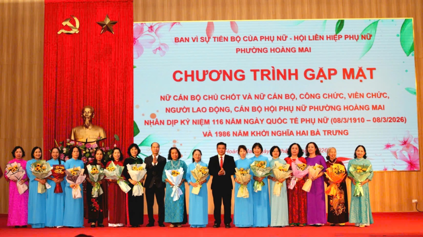 Phường Hoàng Mai tổ chức gặp mặt kỷ niệm 116 năm Ngày Quốc tế Phụ nữ (08/3/1910 – 08/3/2026) và 1986 năm Khởi nghĩa Hai Bà Trưng- Ảnh 3.