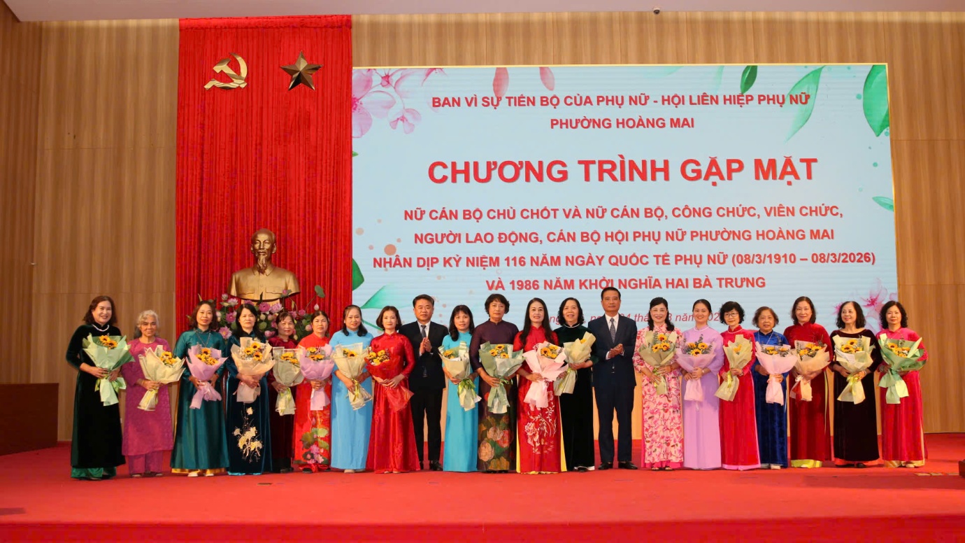 Phường Hoàng Mai tổ chức gặp mặt kỷ niệm 116 năm Ngày Quốc tế Phụ nữ (08/3/1910 – 08/3/2026) và 1986 năm Khởi nghĩa Hai Bà Trưng- Ảnh 5.