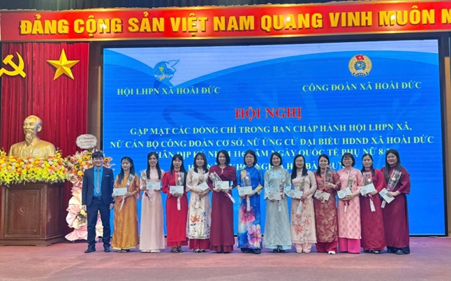 Hội LHPN - Công đoàn xã Hoài Đức tổ chức chương trình kỷ niệm 116 năm ngày Quốc tế phụ nữ 8/3, 1986 năm khởi nghĩa Hai Bà Trưng, chào mừng bầu cử đại biểu Quốc hội và đại biểu HĐND các cấp nhiệm kỳ 2026 – 2031.- Ảnh 9.
