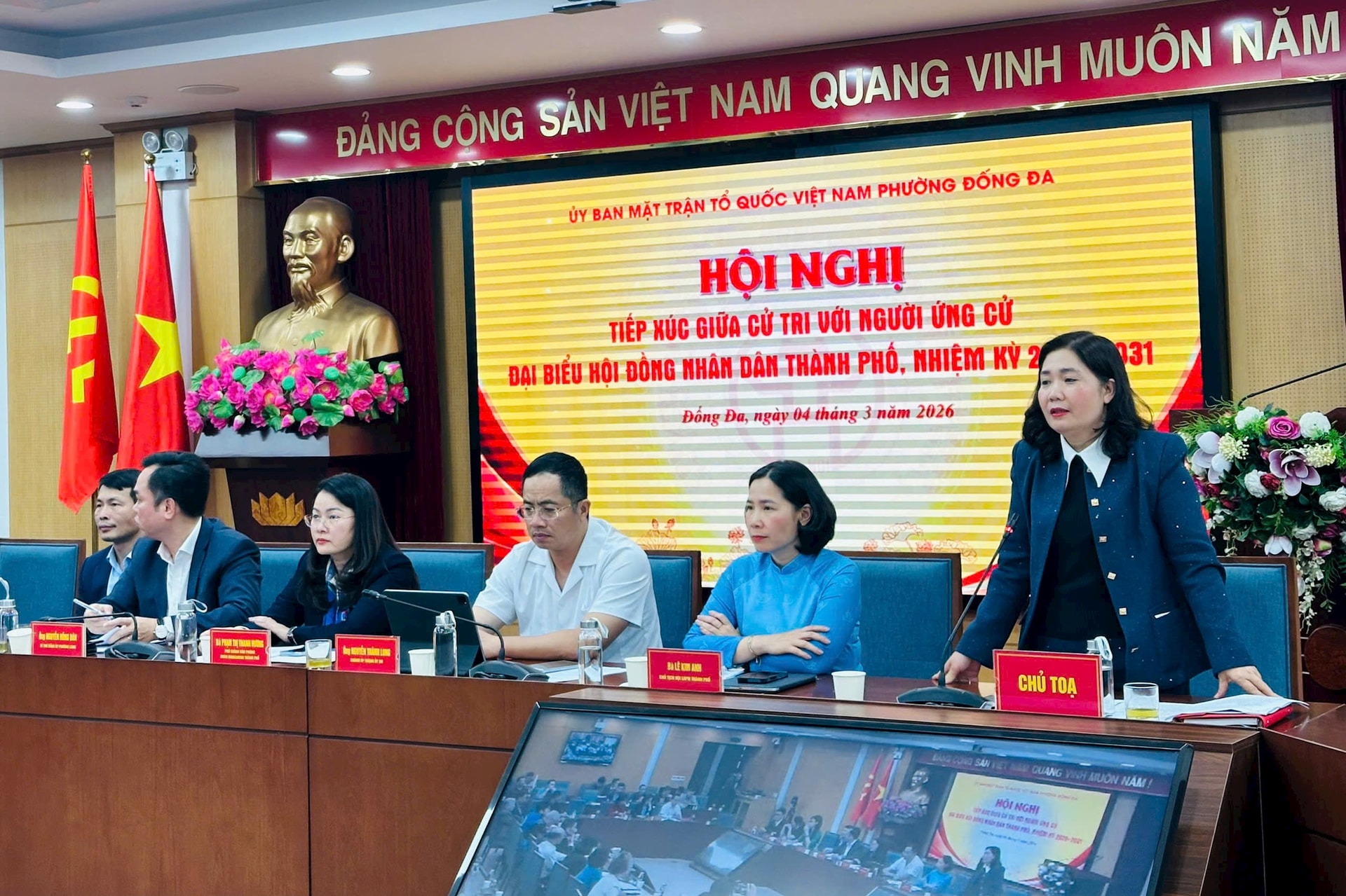 Ứng cử viên HĐND thành phố - Đơn vị bầu cử số 4 tiếp xúc cử tri 5 phường- Ảnh 1.