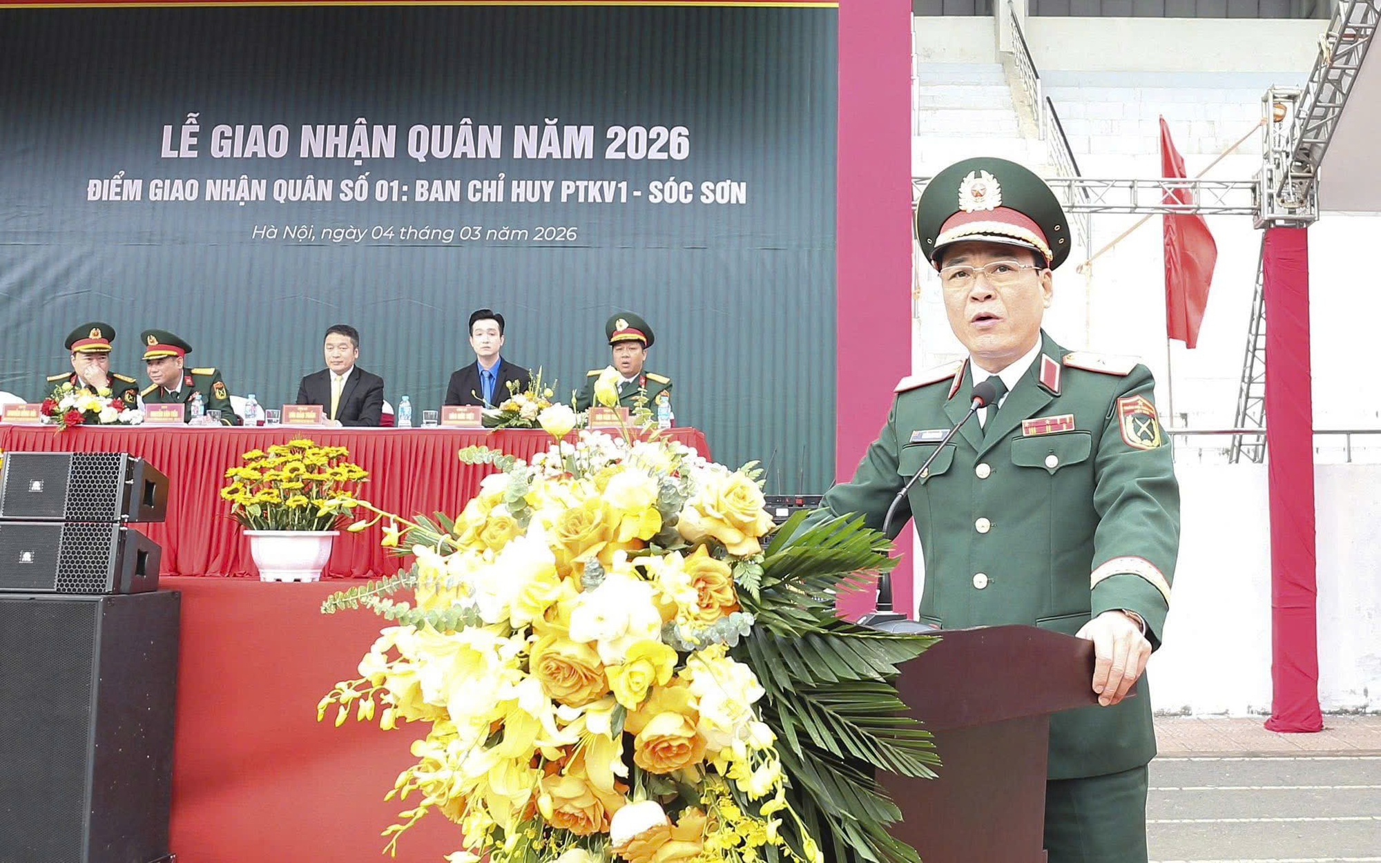 BAN CHỈ HUY PHÒNG THỦ KHU VỰC 1 - SÓC SƠN LONG TRỌNG TỔ CHỨC LỄ GIAO NHẬN QUÂN NĂM 2026