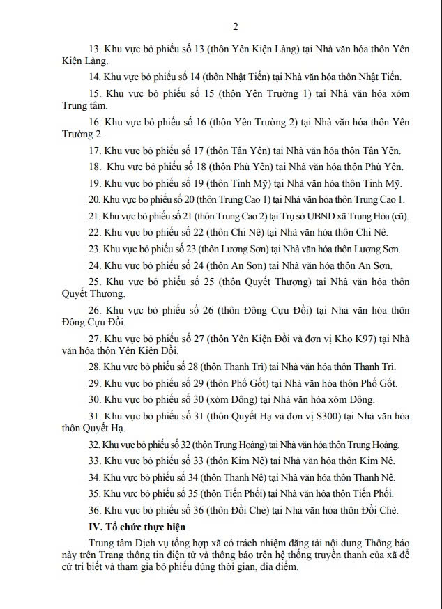 THÔNG BÁO
Về ngày bầu cử, thời gian bỏ phiếu và nơi bỏ phiếu bầu cử đại biểu Quốc hội và đại biểu Hội đồng nhân dân các cấp, nhiệm kỳ 2026 - 2031- Ảnh 2.