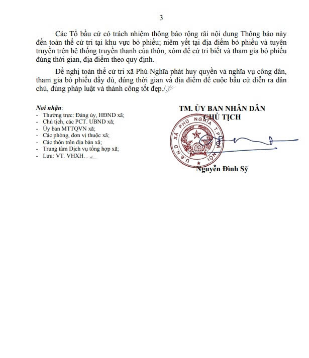 THÔNG BÁO
Về ngày bầu cử, thời gian bỏ phiếu và nơi bỏ phiếu bầu cử đại biểu Quốc hội và đại biểu Hội đồng nhân dân các cấp, nhiệm kỳ 2026 - 2031- Ảnh 3.