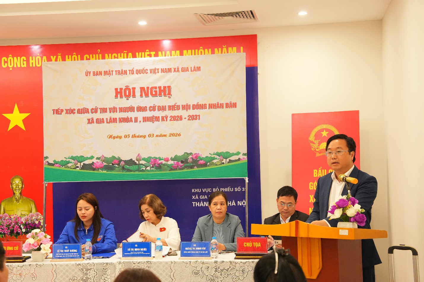 Ứng cử viên đại biểu HĐND xã Gia Lâm khóa II tiếp xúc cử tri tại đơn vị bầu cử số 6- Ảnh 3.