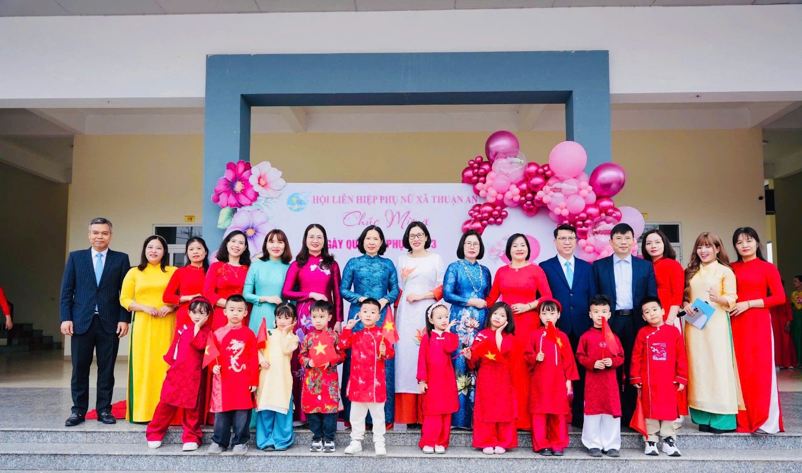 A group of people posing for a photo  AI-generated content may be incorrect.