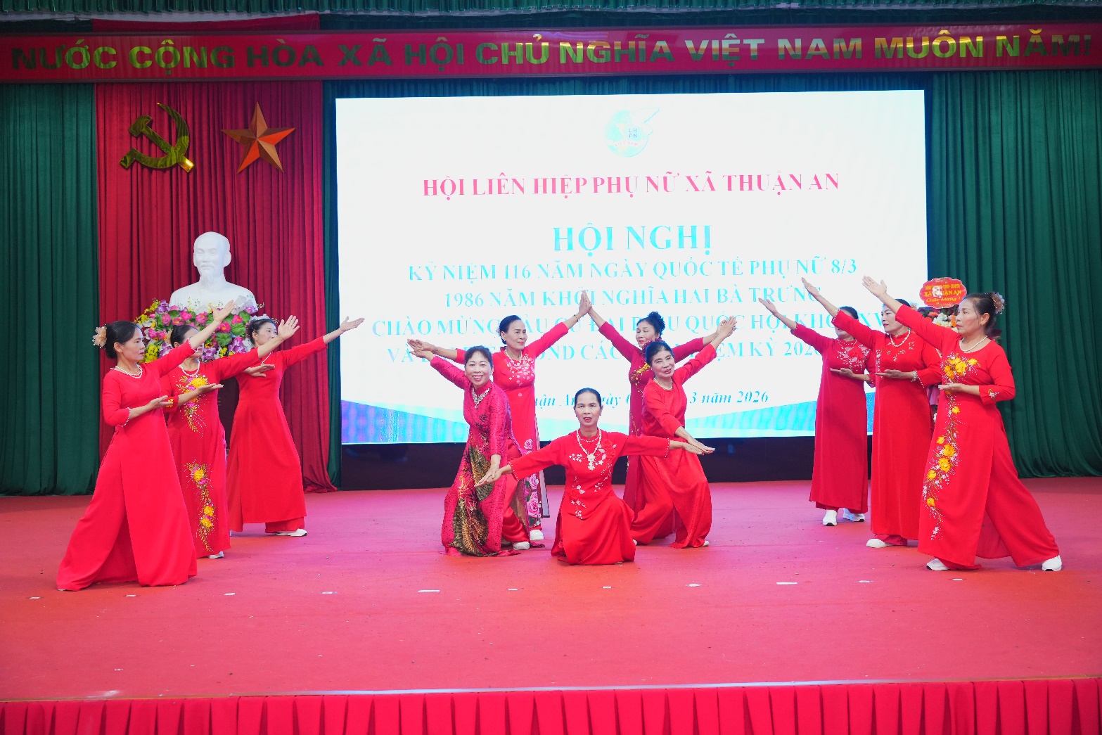 A group of people performing on a stage  AI-generated content may be incorrect.