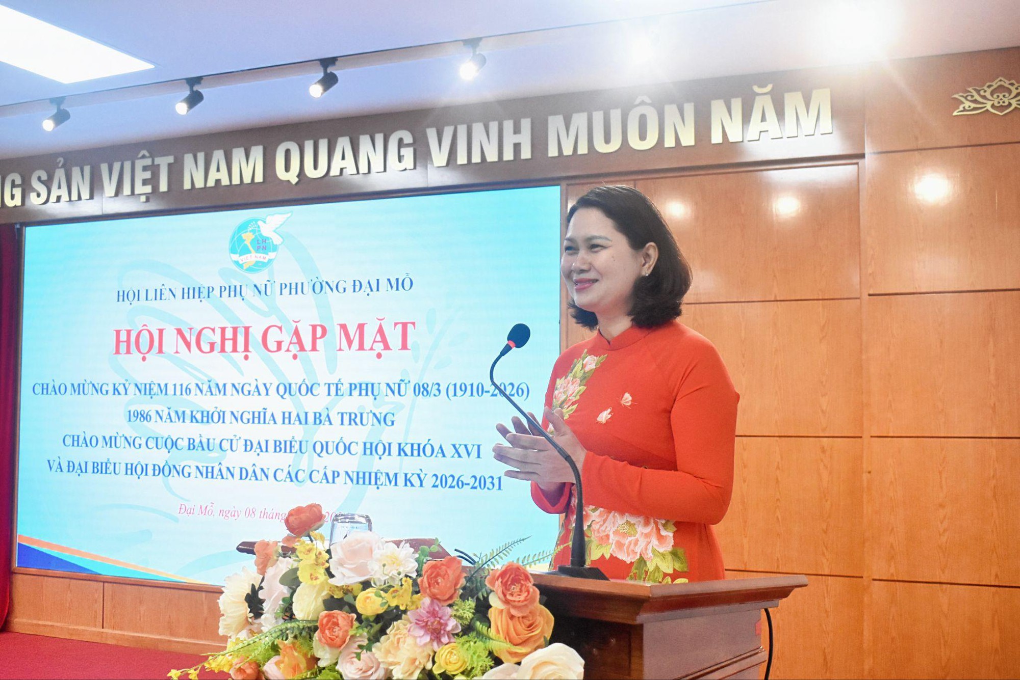 Hội Liên hiệp Phụ nữ phường Đại Mỗ long trọng tổ chức Hội nghị kỷ niệm 116 năm ngày Quốc tế Phụ nữ 8/3 và 1986 năm khởi nghĩa Hai Bà Trưng- Ảnh 2.