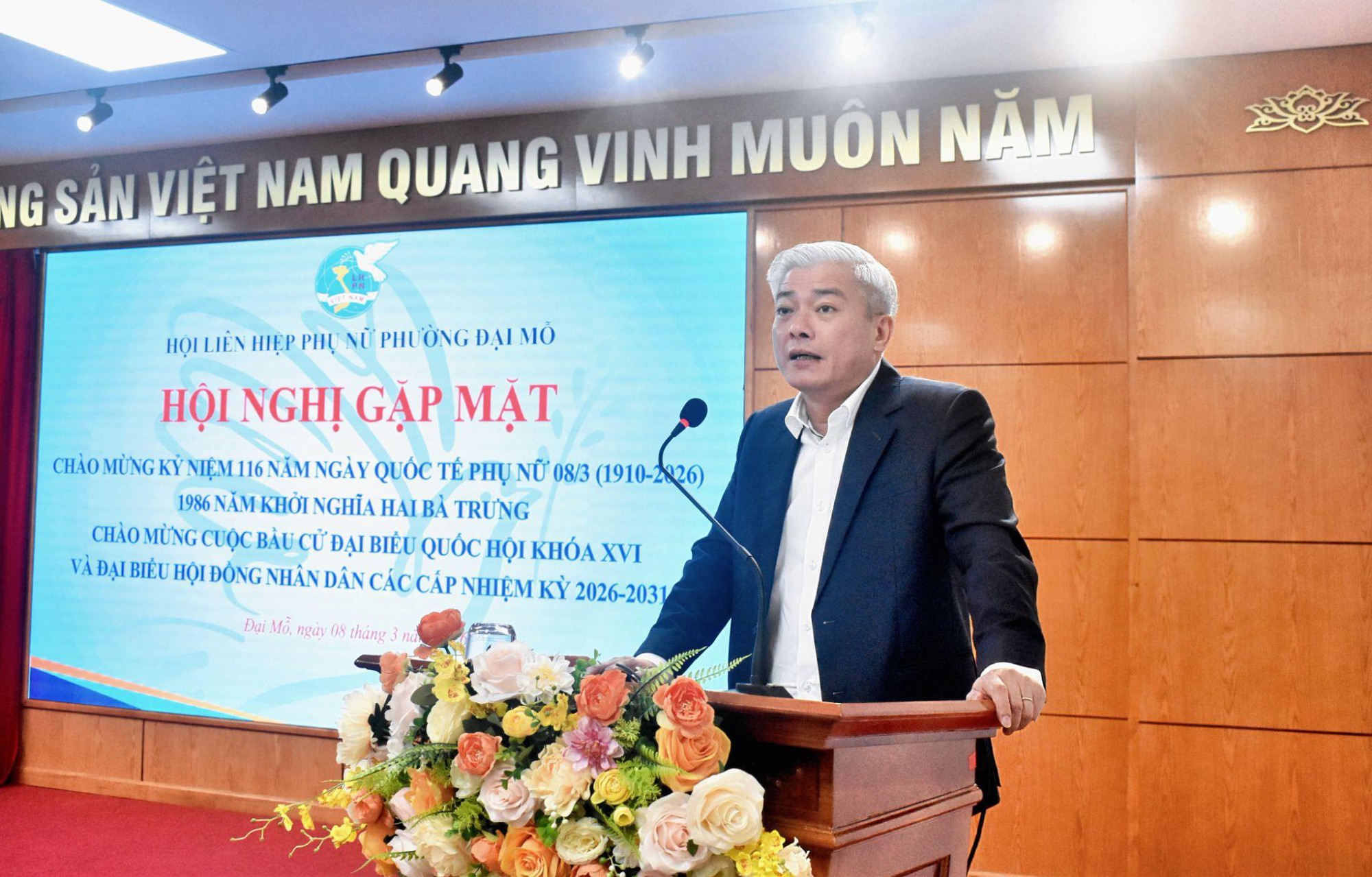 Hội Liên hiệp Phụ nữ phường Đại Mỗ long trọng tổ chức Hội nghị kỷ niệm 116 năm ngày Quốc tế Phụ nữ 8/3 và 1986 năm khởi nghĩa Hai Bà Trưng- Ảnh 3.
