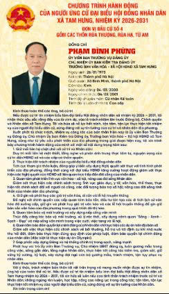 Chương trình hành động của ông Phạm Đình Phùng ứng cử đại biểu HĐND xã nhiệm kỳ 2026-2031, đơn vị bầu cử số 4- Ảnh 3.