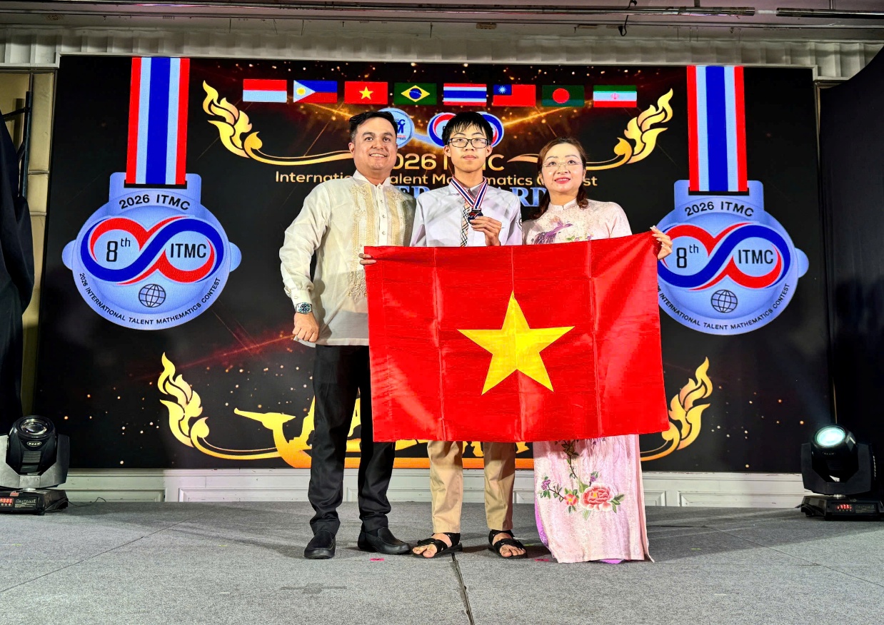 HỌC SINH TỎA SÁNG VỚI HUY CHƯƠNG BẠC TẠI CUỘC THI "TÌM KIẾM TÀI NĂNG TOÁN HỌC QUỐC TẾ ITMC 2026"- Ảnh 1.