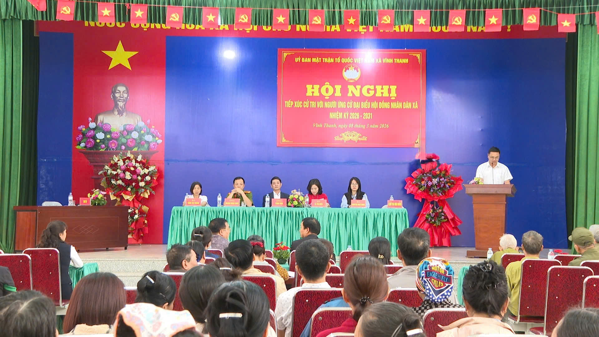 Hội nghị tiếp xúc cử tri với người ứng cử đại biểu HĐND xã Vĩnh Thanh, khoá II,  nhiệm kỳ 2026 – 2031 tại đơn vị bầu cử số 3- Ảnh 1.