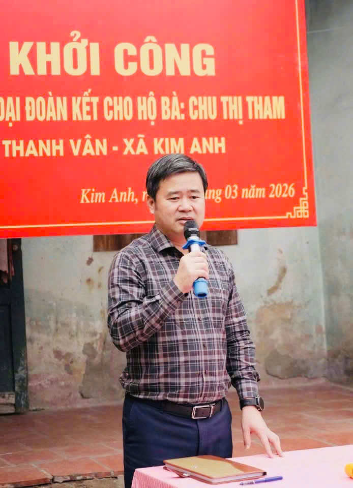 XÃ KIM ANH KHỞI CÔNG XÂY DỰNG NHÀ ĐẠI ĐOÀN KẾT CHO HỘ GIA ĐÌNH BÀ CHU THỊ THAM, THÔN THANH VÂN- Ảnh 6.