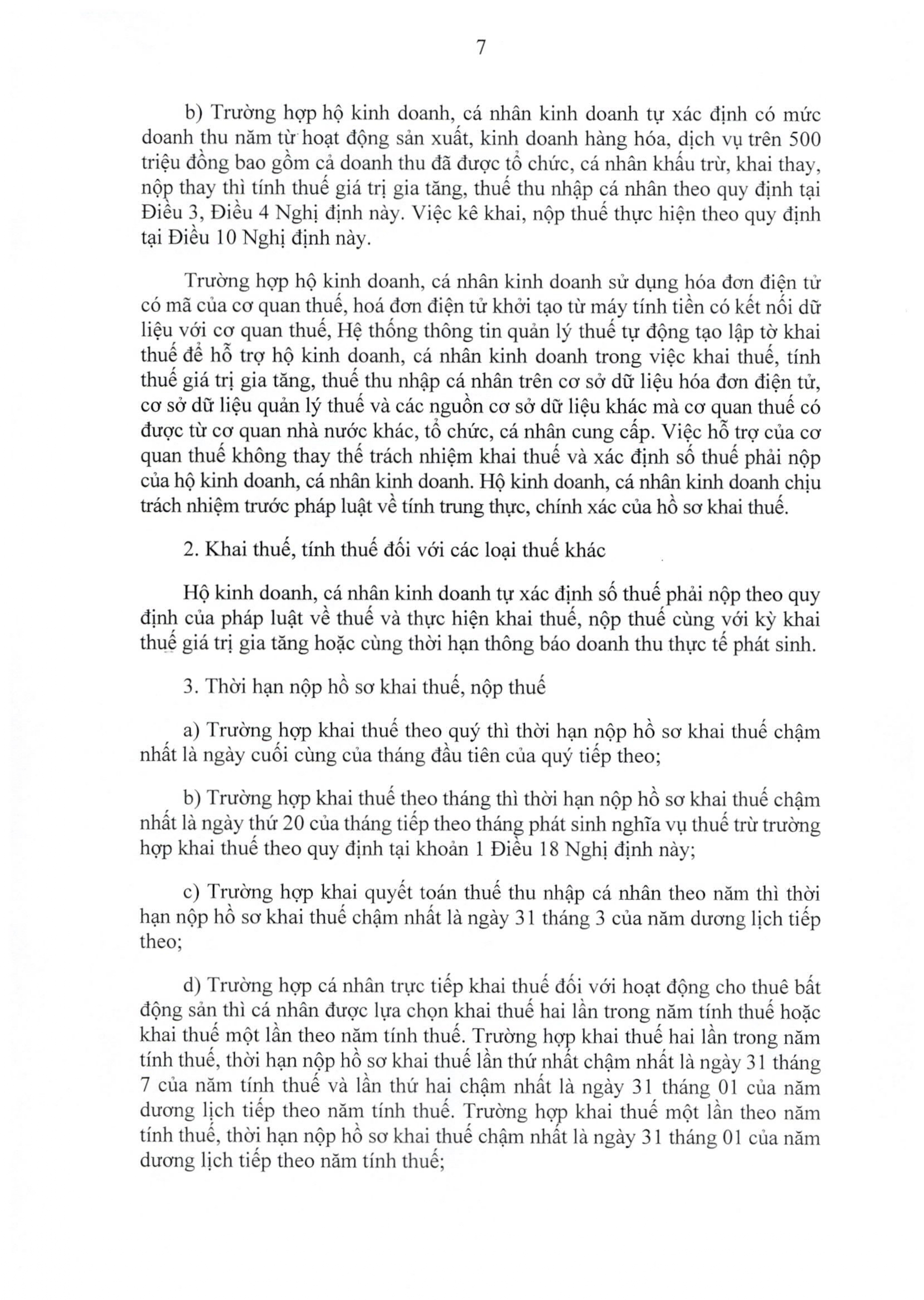 TOÀN VĂN: Nghị định 68/2026/NĐ-CP quy định chính sách thuế, quản lý thuế với hộ kinh doanh- Ảnh 7.