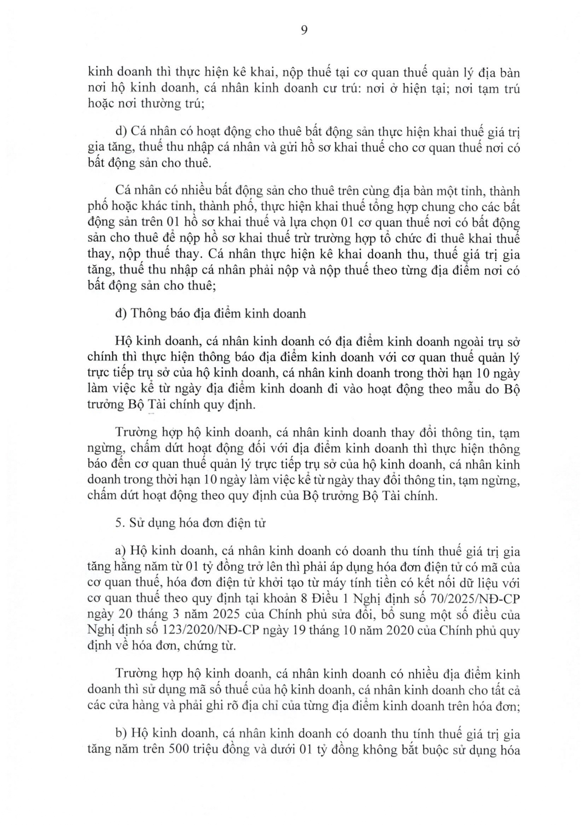 TOÀN VĂN: Nghị định 68/2026/NĐ-CP quy định chính sách thuế, quản lý thuế với hộ kinh doanh- Ảnh 9.