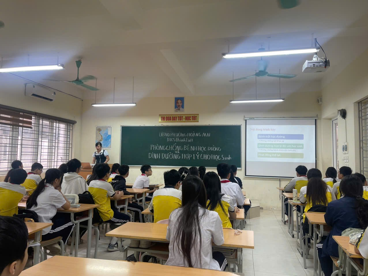 TRƯỜNG THCS THỊNH LIỆT TUYÊN TRUYỀN "PHÒNG CHỐNG BỆNH HỌC ĐƯỜNG VÀ DINH DƯỠNG HỢP LÝ CHO HỌC SINH"- Ảnh 2.