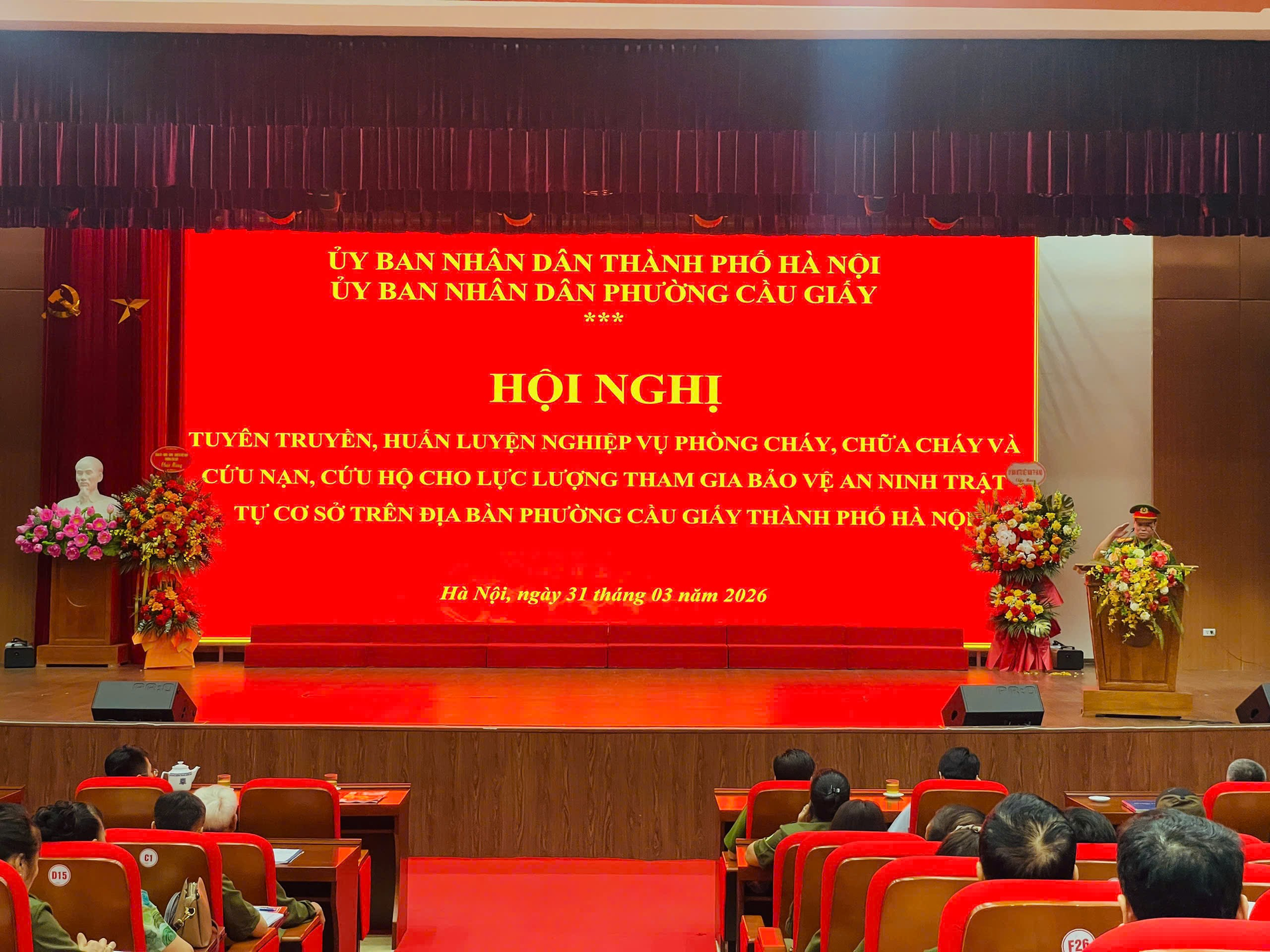 Cầu Giấy: Nâng cao nghiệp vụ phòng cháy cho lực lượng an ninh trật tự cơ sở- Ảnh 1.