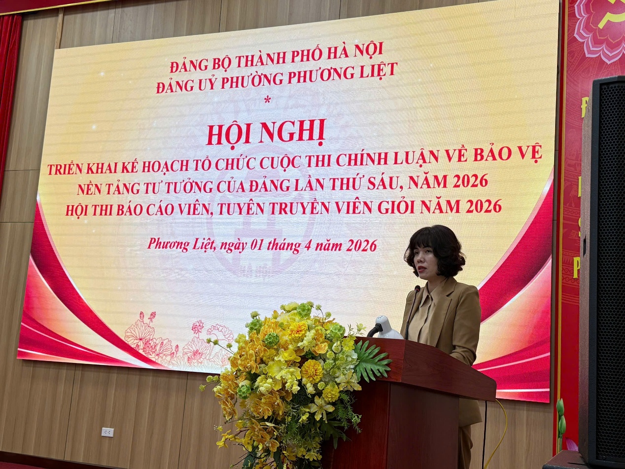 Đảng ủy phường Phương Liệt phát động Cuộc thi chính luận và Báo cáo viên giỏi năm 2026- Ảnh 3.