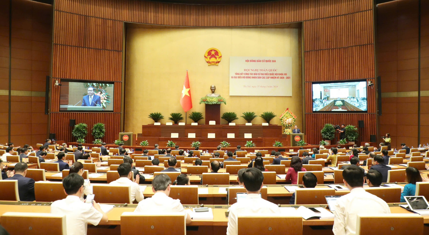 Hoài Đức dự hội nghị trực tuyến toàn quốc tổng kết công tác bầu cử- Ảnh 1.