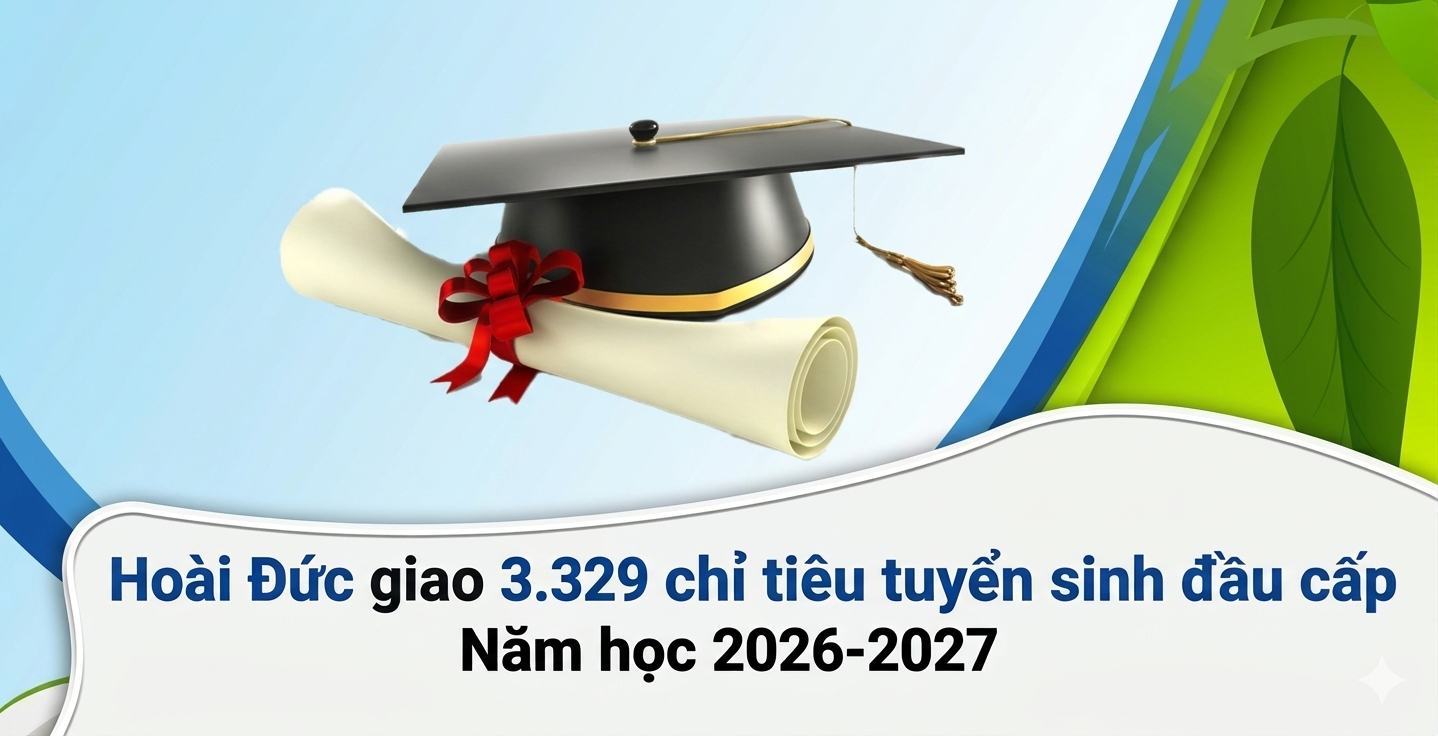 Hoài Đức giao 3.329 chỉ tiêu tuyển sinh đầu cấp năm học 2026-2027- Ảnh 1.