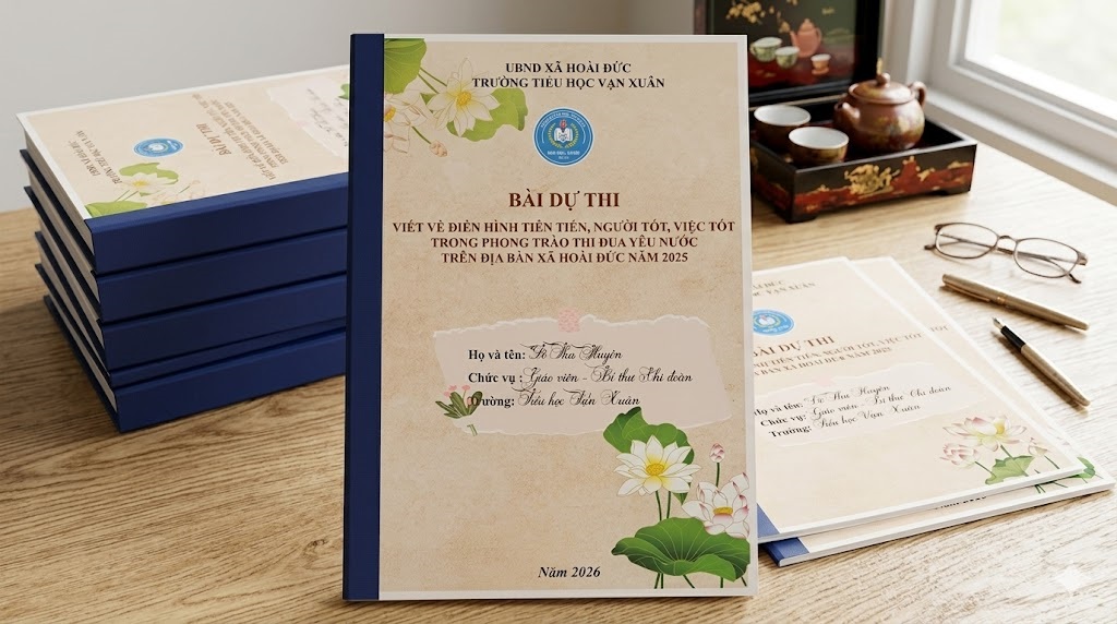 Xã Hoài Đức tổ chức chấm thi “Viết về gương điển hình Người tốt, việc tốt” năm 2026- Ảnh 4.