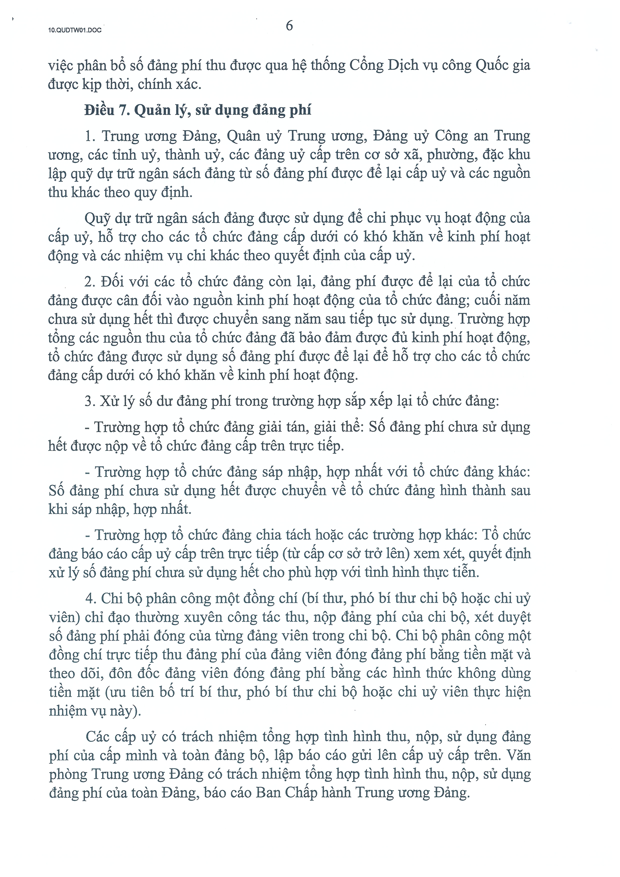 TOÀN VĂN: Quy định số 01-QĐ/TW của Bộ Chính trị về chế độ đảng phí- Ảnh 6.